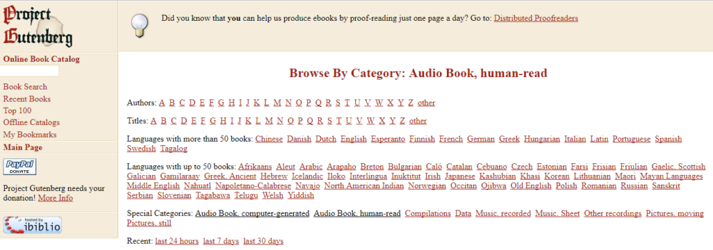 Audiobook Malaysia - Project Gutenberg