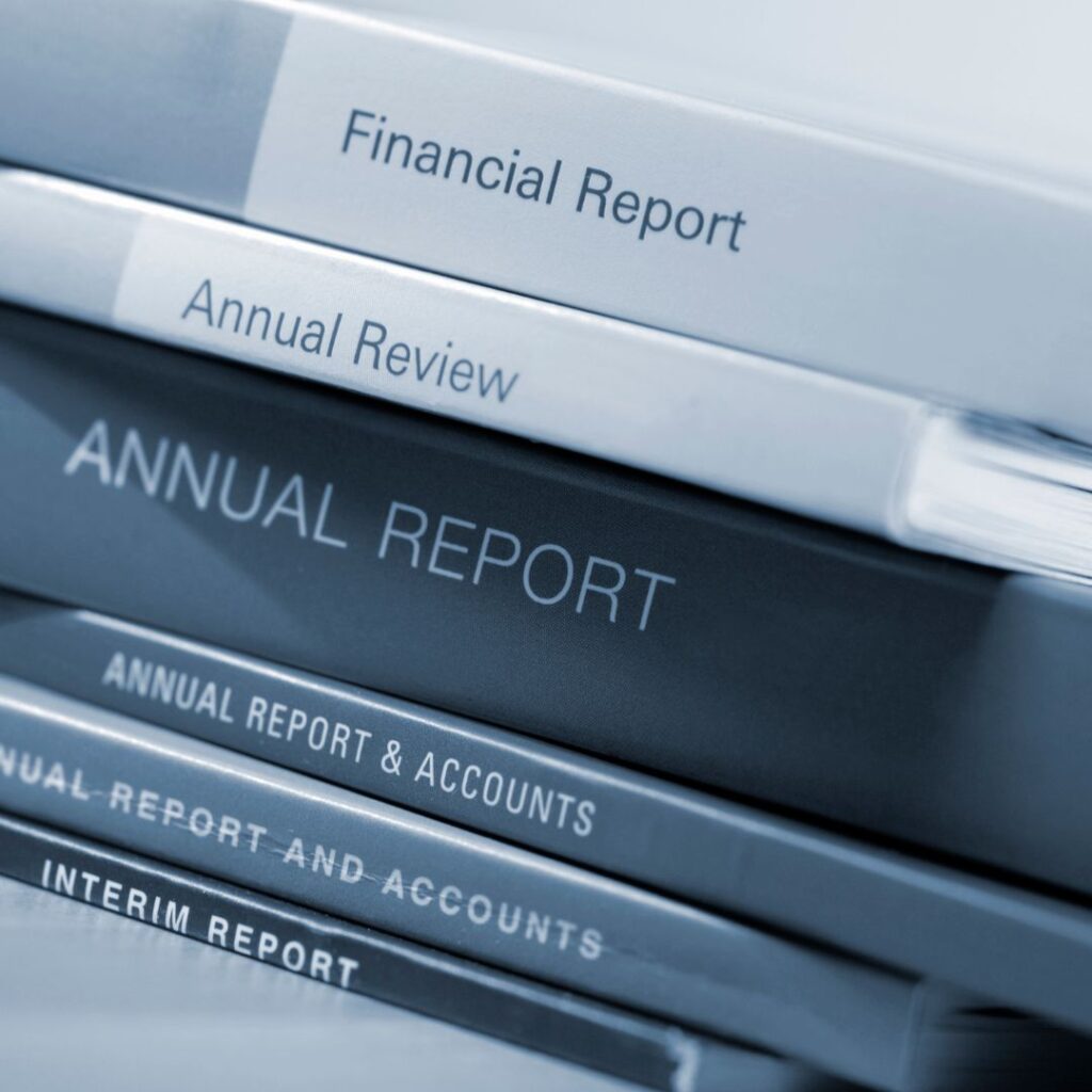Annual report publishing