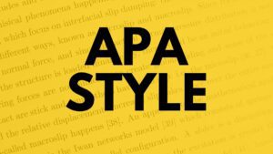 APA Style writing format