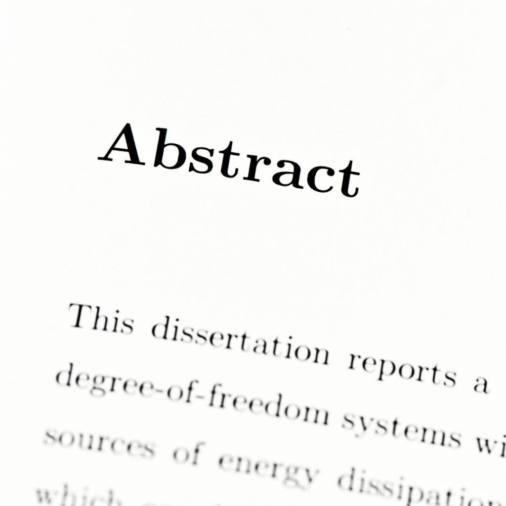 Writing a dissertation proposal - abstract