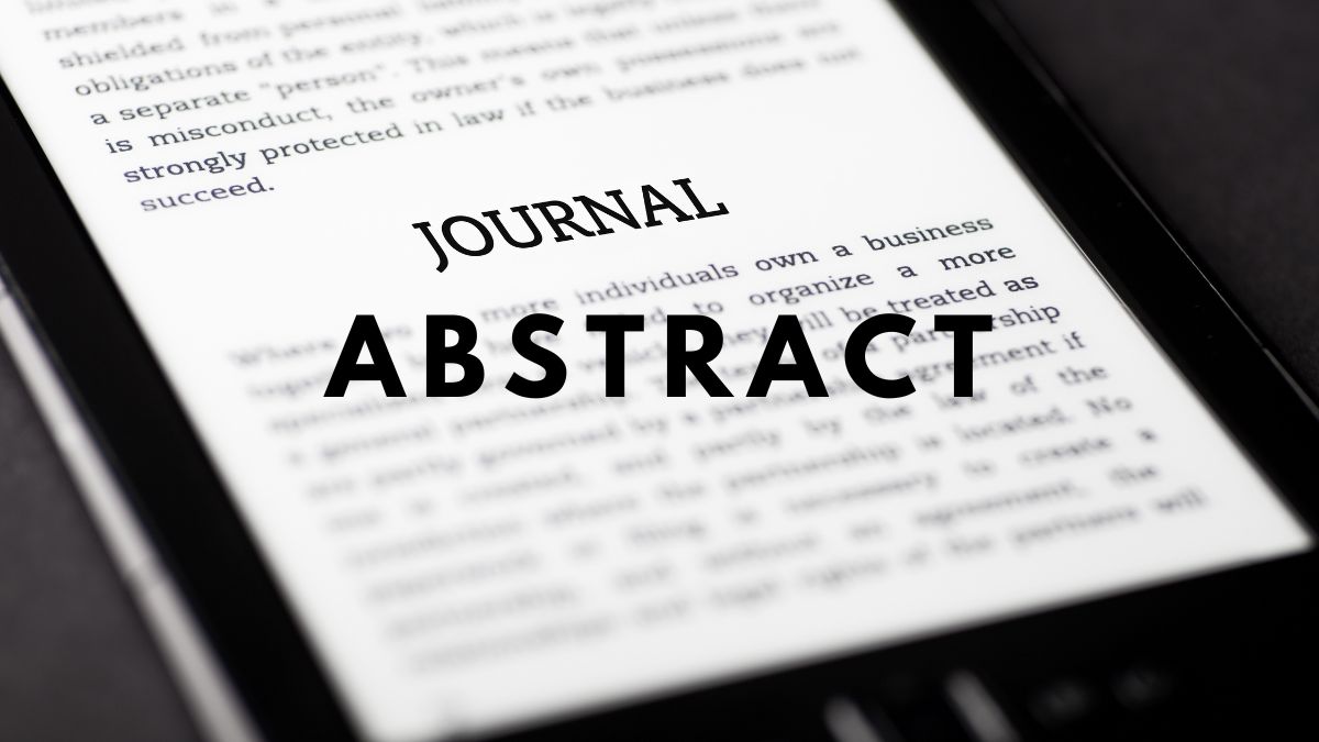 Common mistakes in a journal abstract