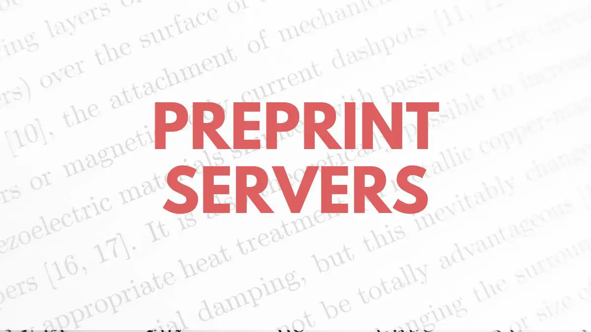 Preprint servers
